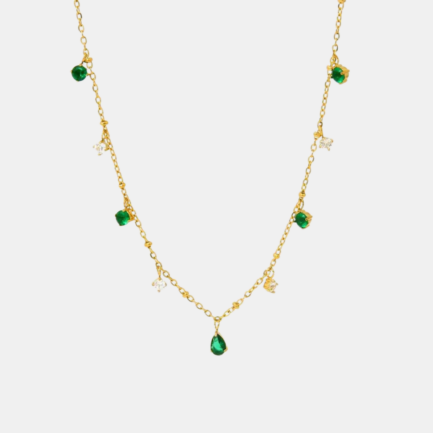 Green Droplets Neckchain