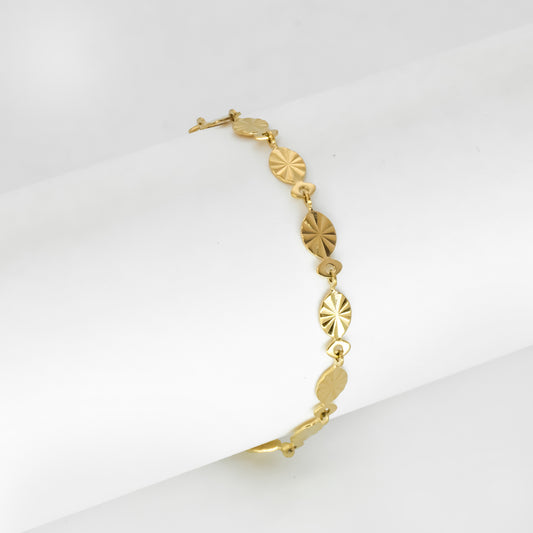 Gold Plated Solar Sunburst Bracelet
