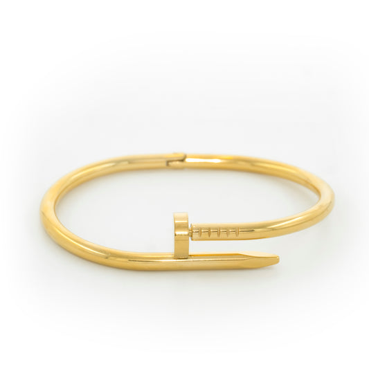 Gold Plated Nail Screw Bracelet