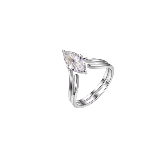Silver Marquise Ring