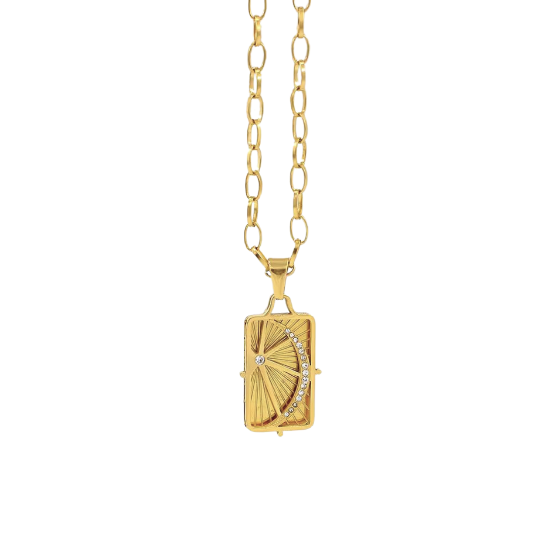 Rectangular Sun Tarot Neckchain