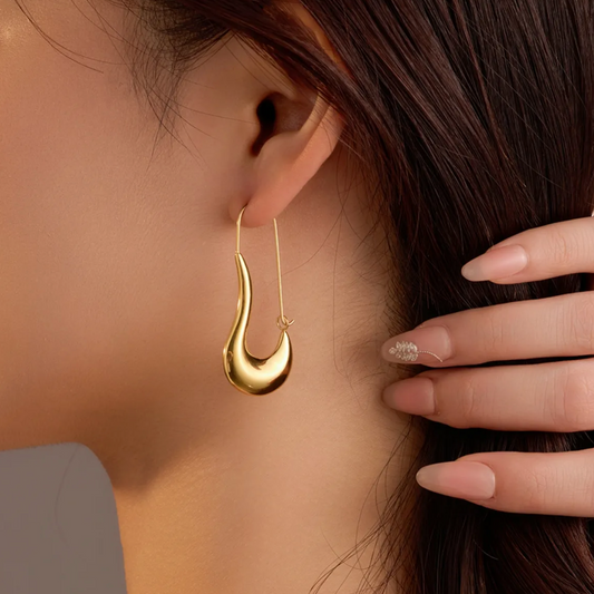 Gold Plated Irregular Hoops