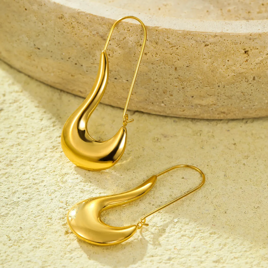 Gold Plated Irregular Hoops