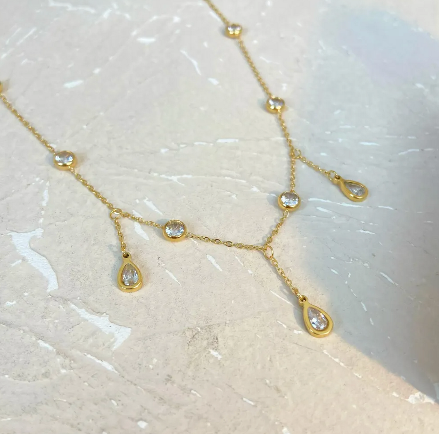 Gold Plated Cubic Zircon Necklace