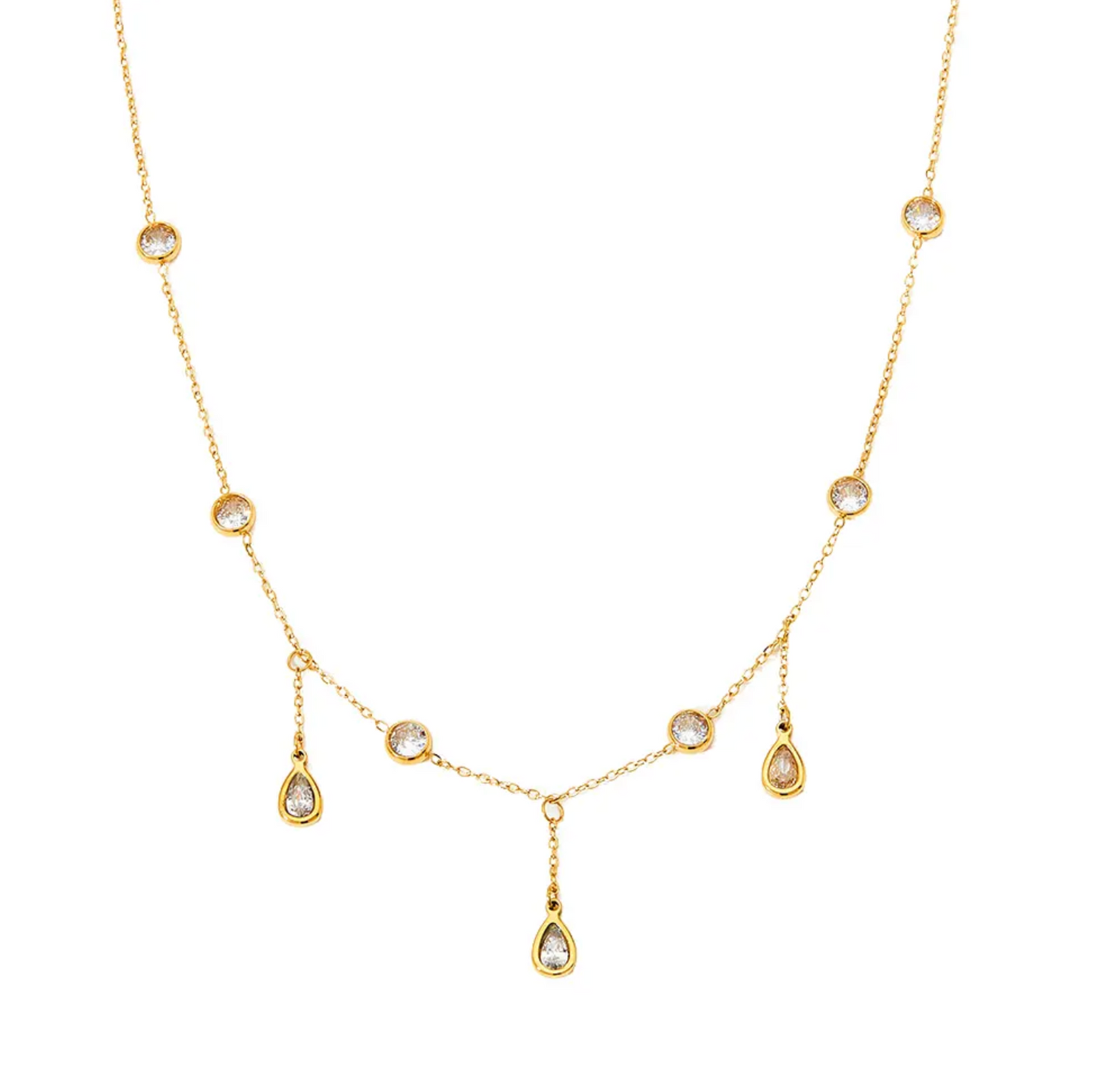 Gold Plated Cubic Zircon Necklace