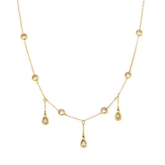 Gold Plated Cubic Zircon Necklace
