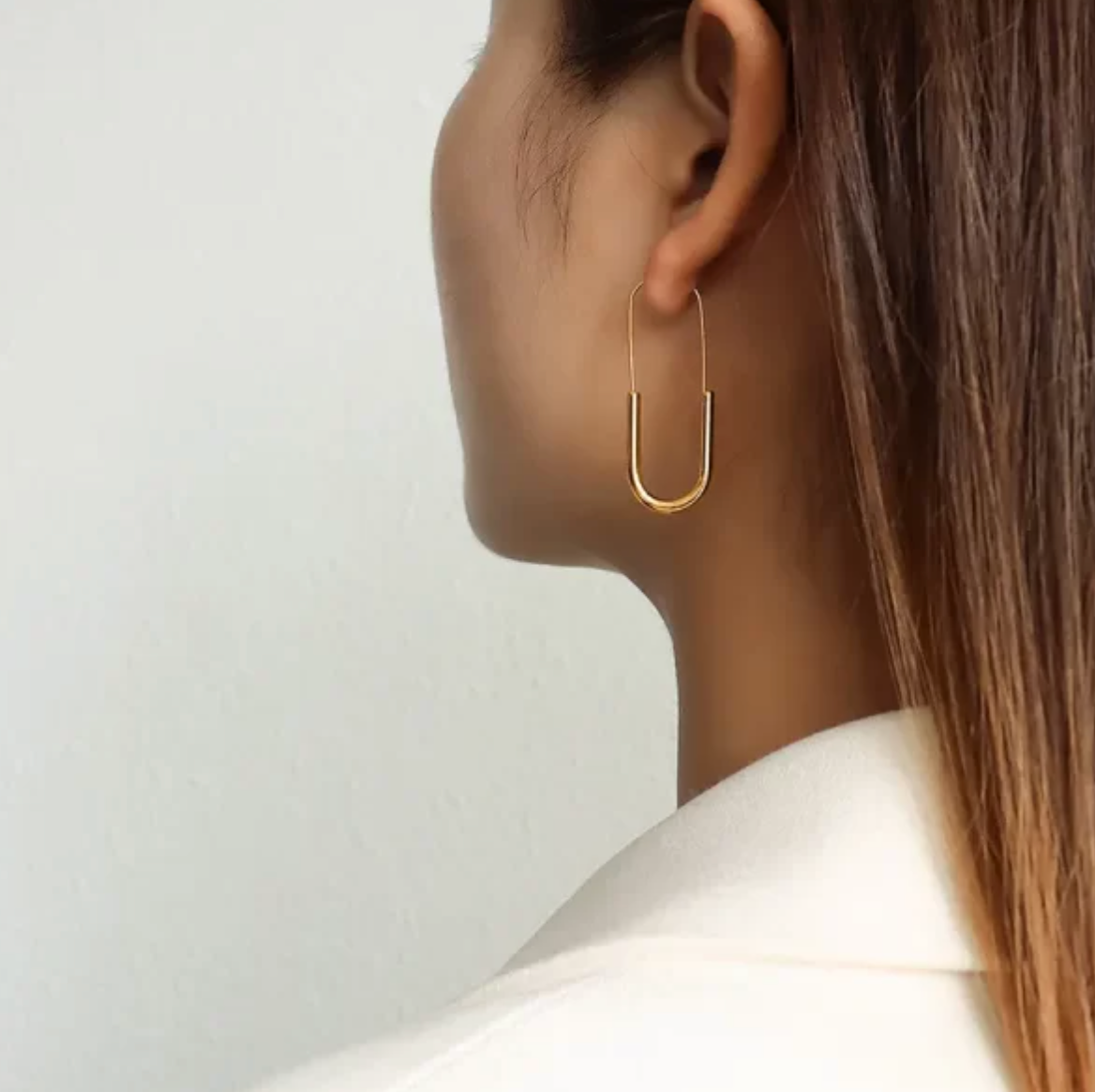 Gold Plated PaperClip Earrings