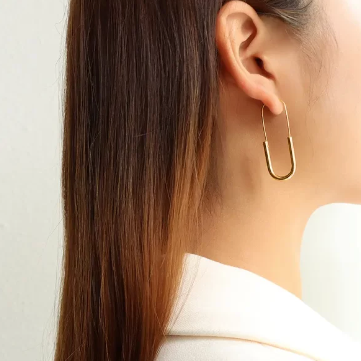 Gold Plated PaperClip Earrings