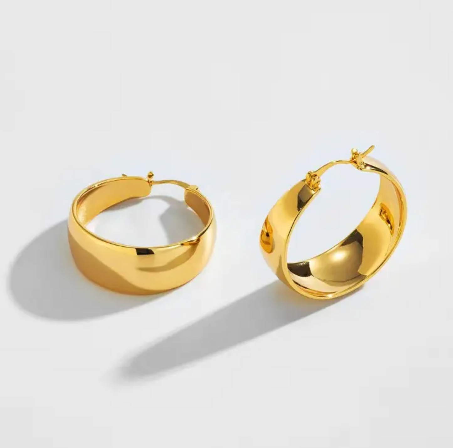 Gold Plated Plain Hoops