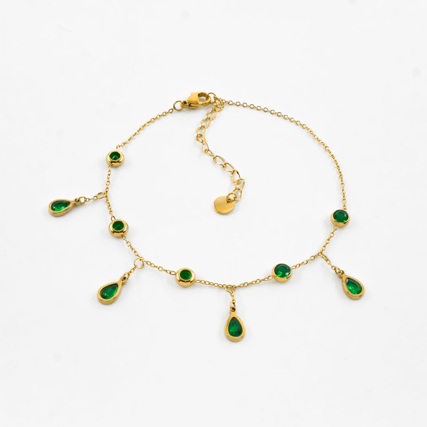 Green Tinkle Toes Anklet