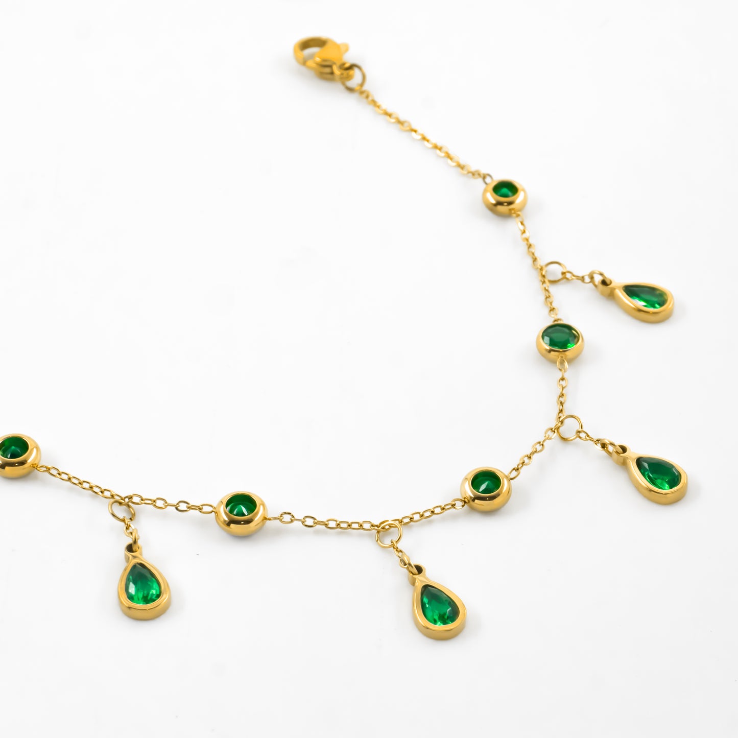 Green Tinkle Toes Anklet