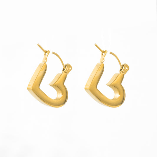 Gold Plated Heart & Seek Earrings
