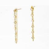 Gold Plated Crystal Tinsel Earrings