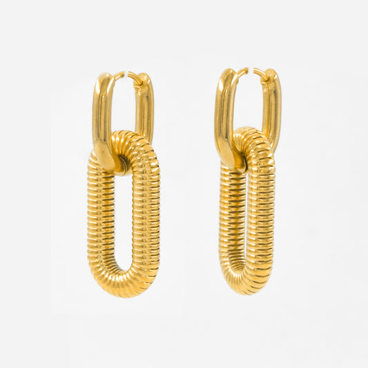 Gold Plated LinkUp Loop Earrings