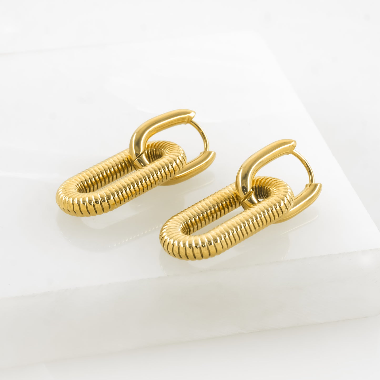 Gold Plated LinkUp Loop Earrings