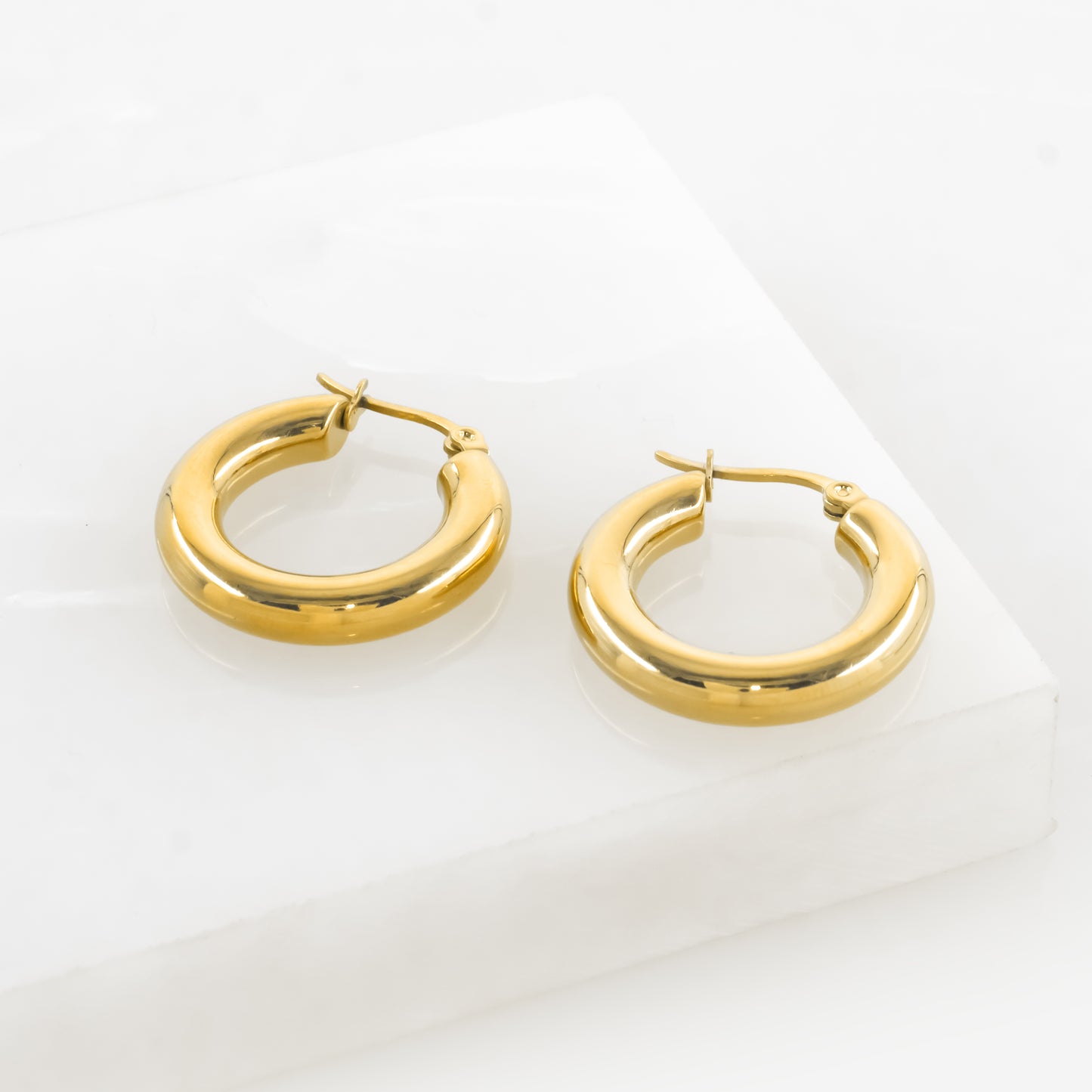 Gold Plated Bare Simple Hoops