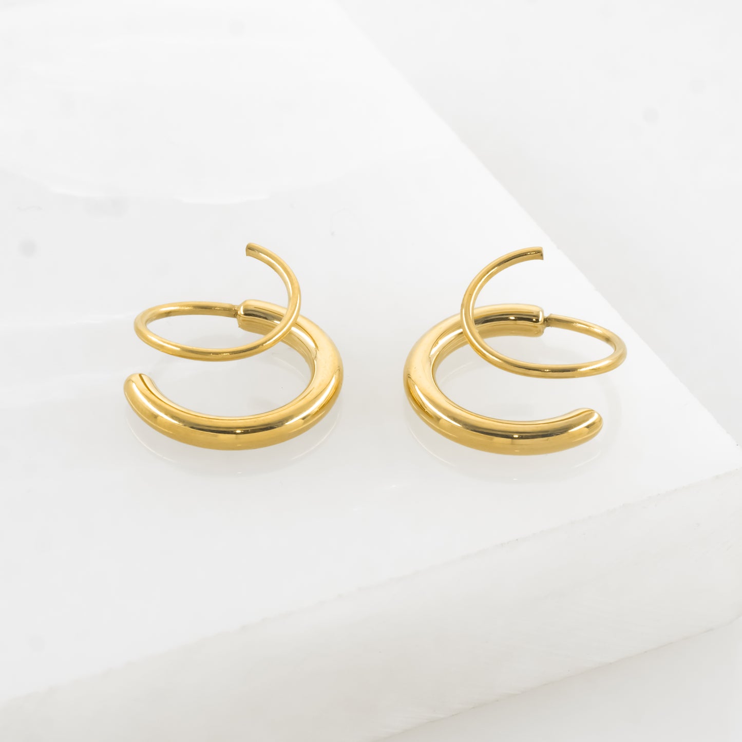 Gold Plated Twin & Trick Hoop