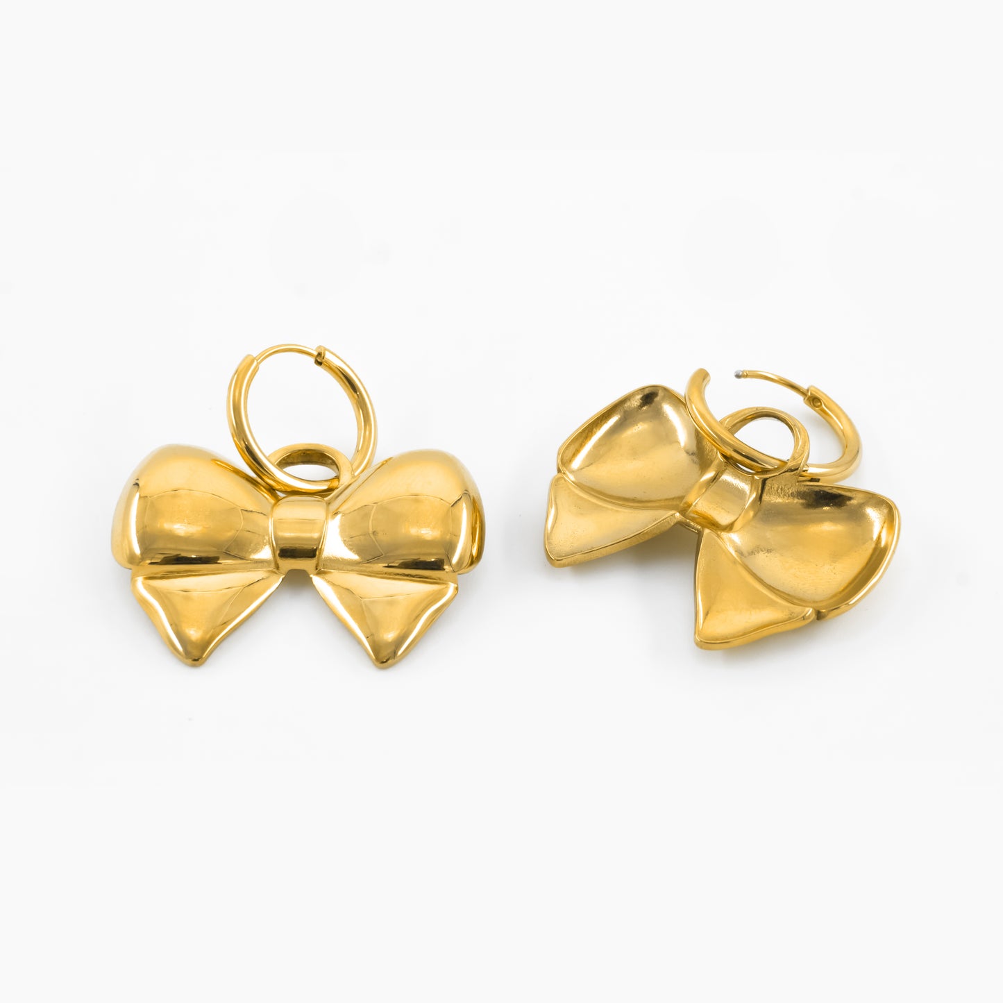Gold Plated Bow Earrings