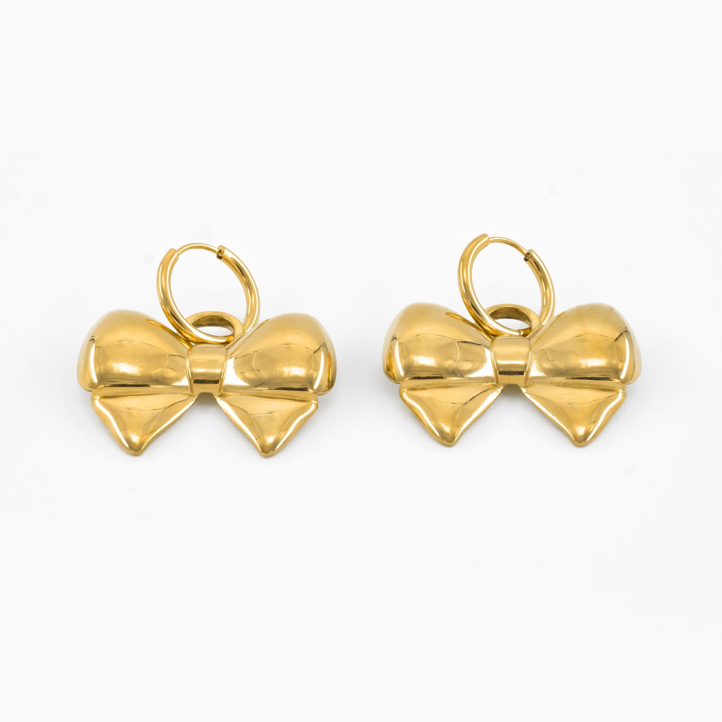 Gold Plated Bow Earrings