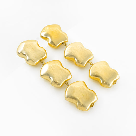 Gold Plated Irregular Long Danglers