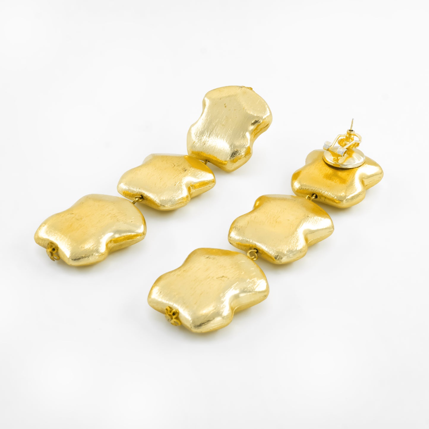 Gold Plated Irregular Long Danglers