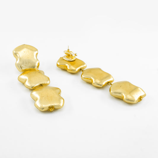 Gold Plated Irregular Long Danglers