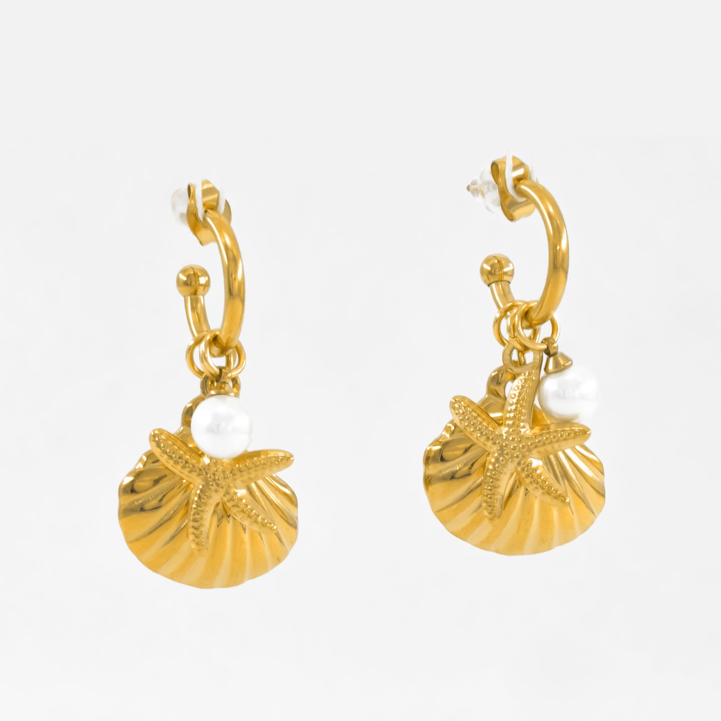 Pearl & Shell Drop Earrings