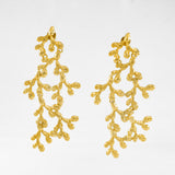 Gold Plated Leafy Long Danglers