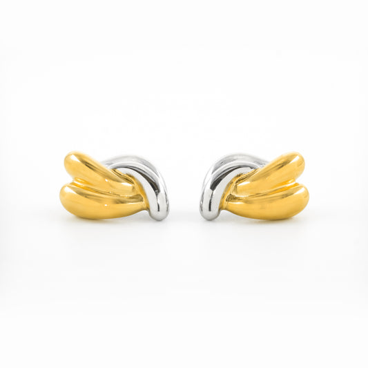 Gold Silver Plated Knot Earrings