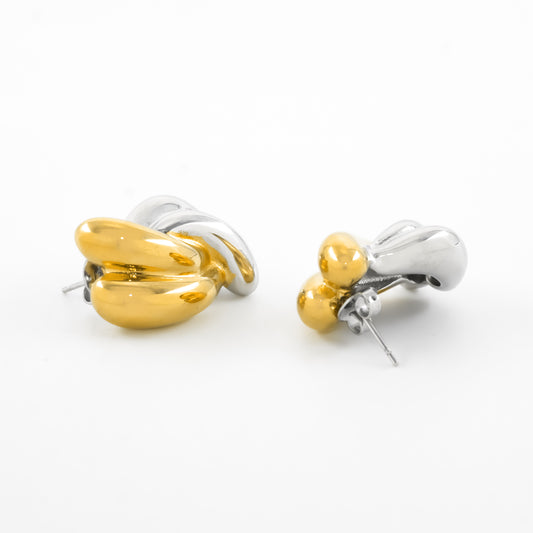 Gold Silver Plated Knot Earrings