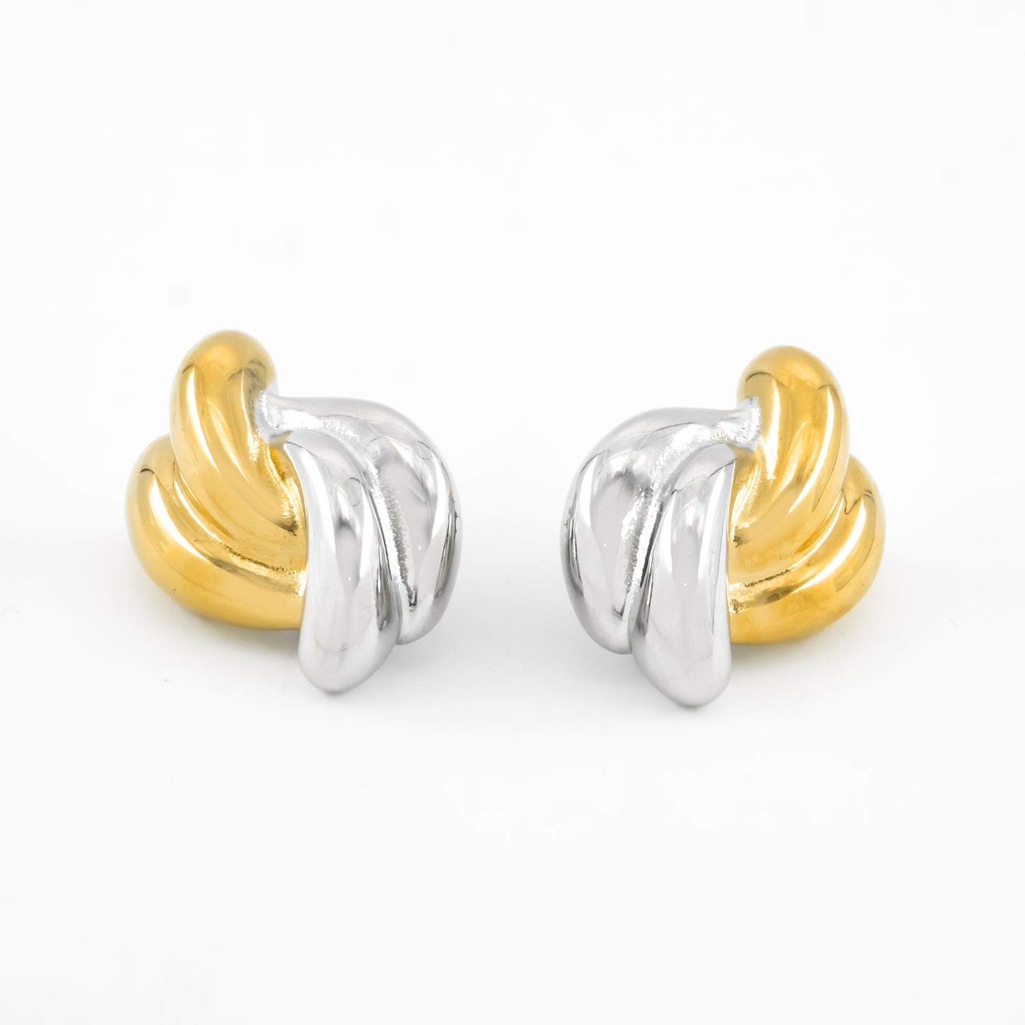 Gold Silver Plated Knot Earrings