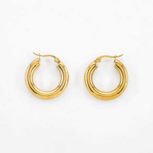 Gold Plated Bare Simple Hoops