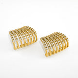 Gold Plated Zircon Stud Earrings