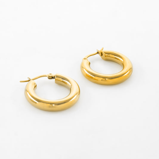 Gold Plated Bare Simple Hoops