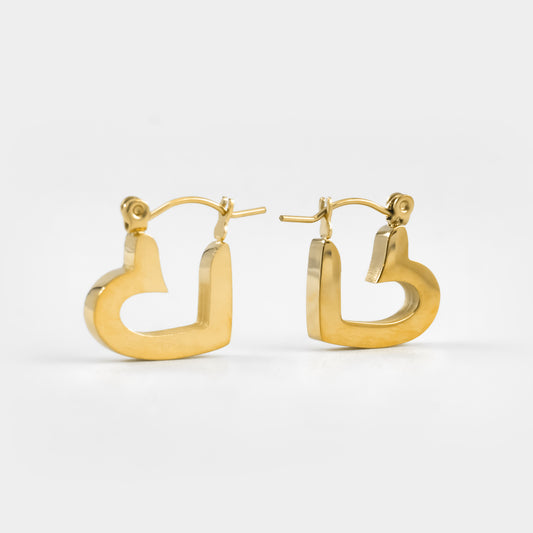 Gold Plated Heart & Seek Earrings