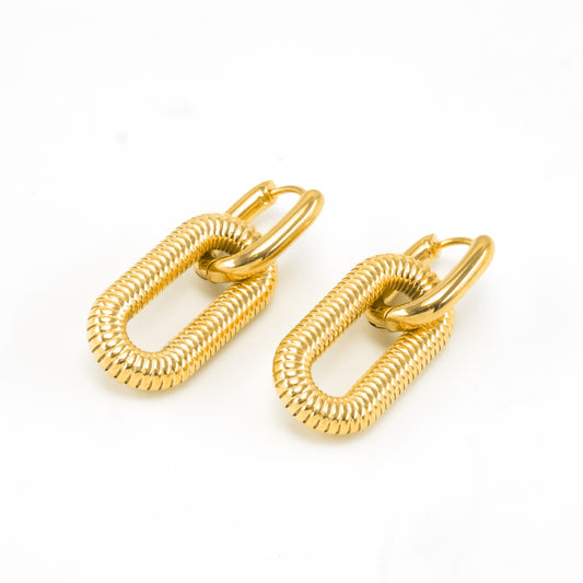 Gold Plated LinkUp Loop Earrings