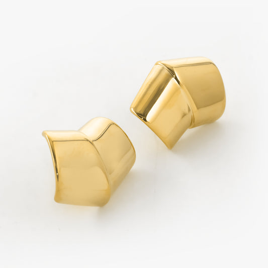 Gold Plated Geometric Irregular Earrings