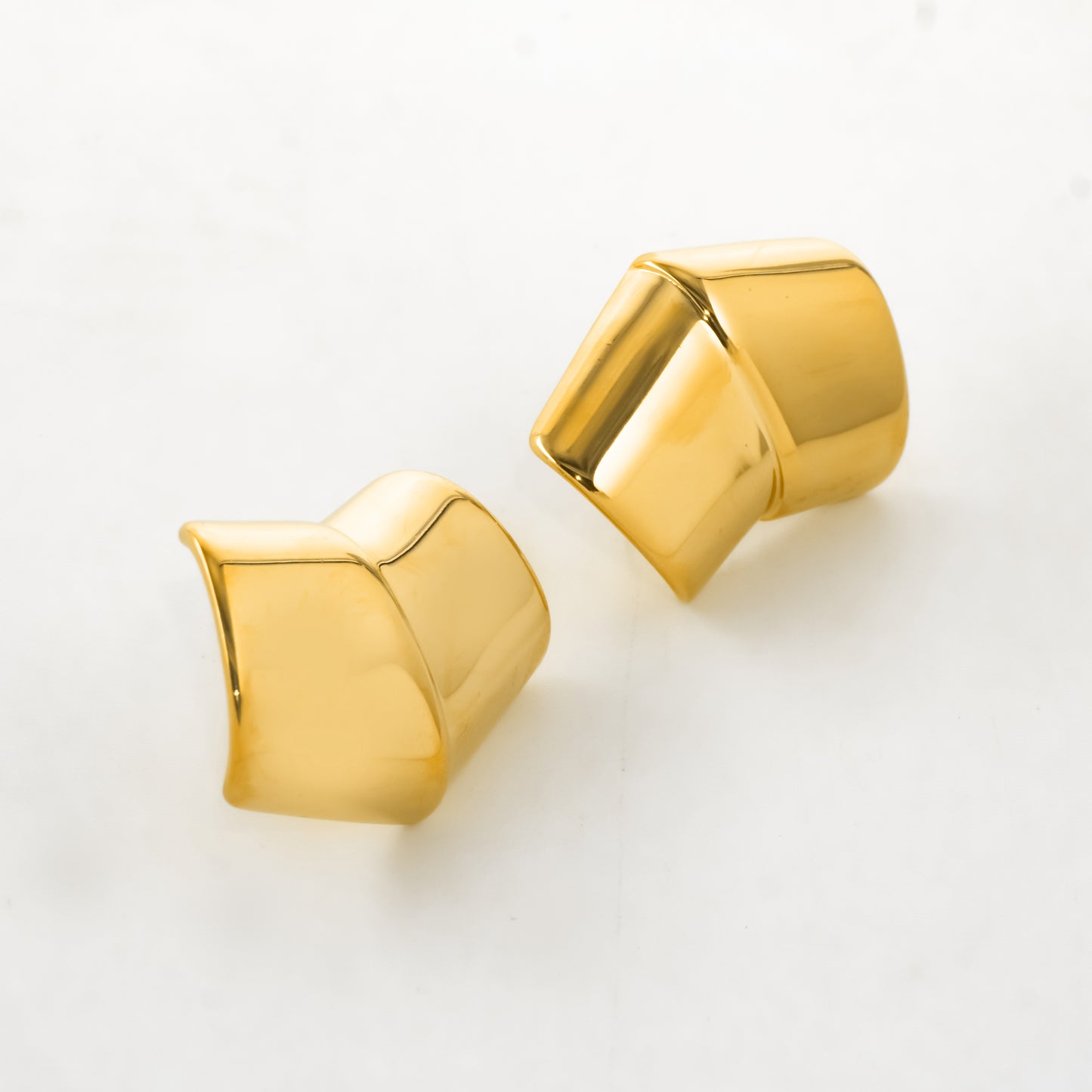 Gold Plated Geometric Irregular Earrings
