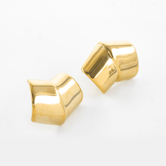 Gold Plated Geometric Irregular Earrings
