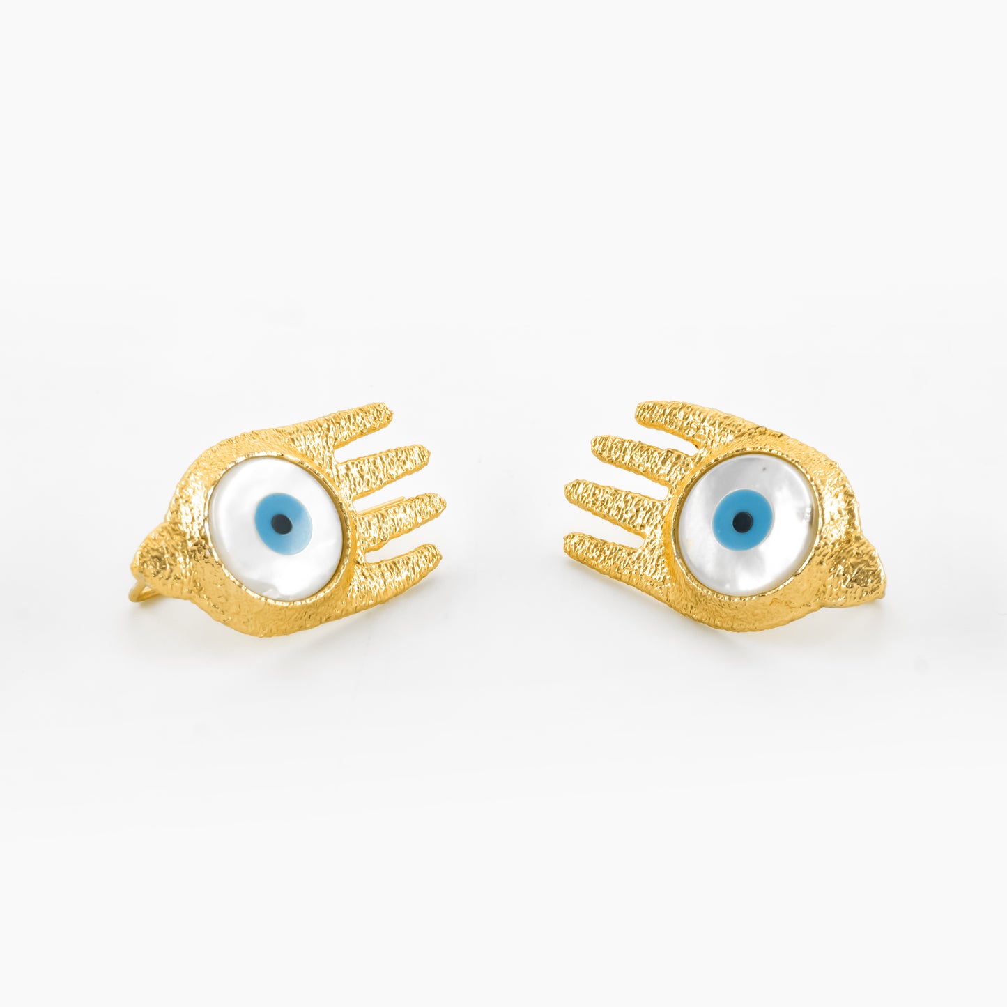 Gold Plated Evil Eye Earrings & Cuff