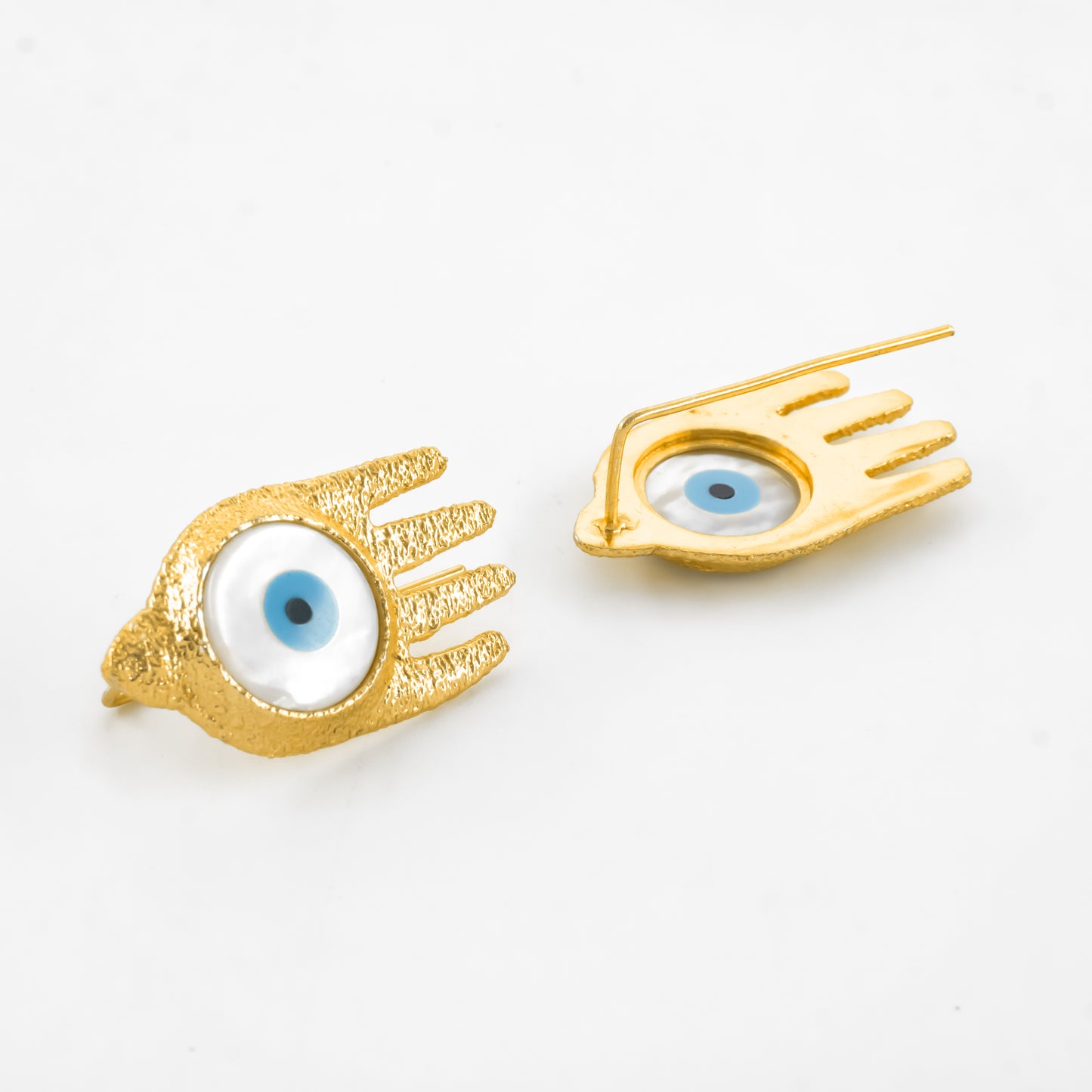 Gold Plated Evil Eye Earrings & Cuff