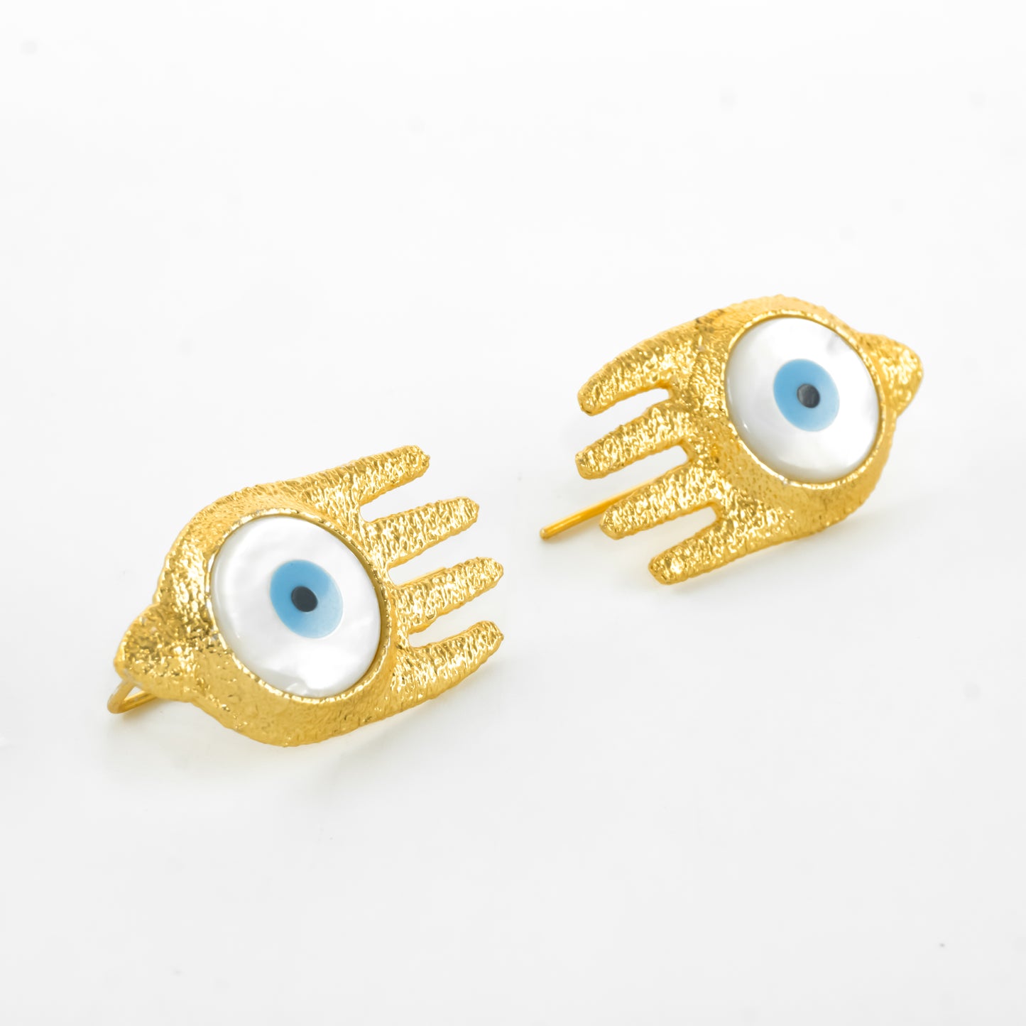 Gold Plated Evil Eye Earrings & Cuff