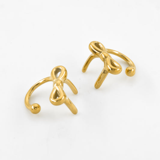 Gold Plated Bella Bow EarCuffs