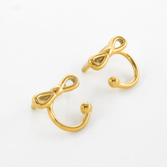 Gold Plated Bella Bow EarCuffs