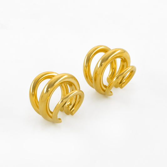 Gold Plated Triple Ring EarCuff