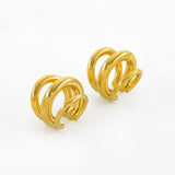 Gold Plated Triple Ring EarCuff