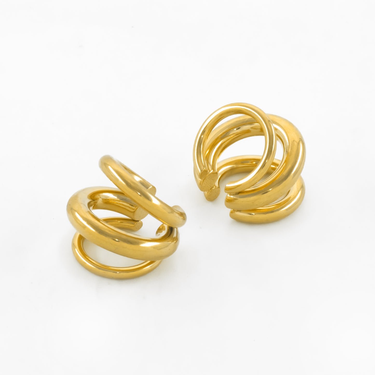 Gold Plated Triple Ring EarCuff