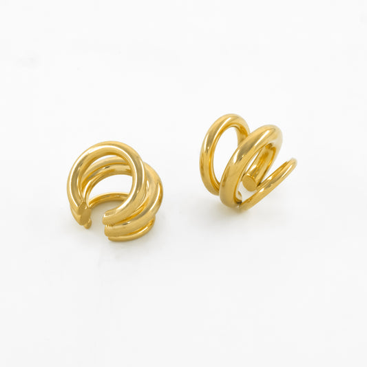Gold Plated Triple Ring EarCuff