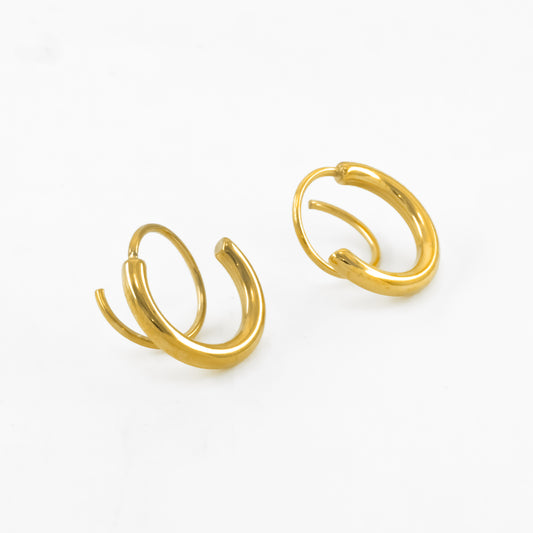 Gold Plated Twin & Trick Hoop
