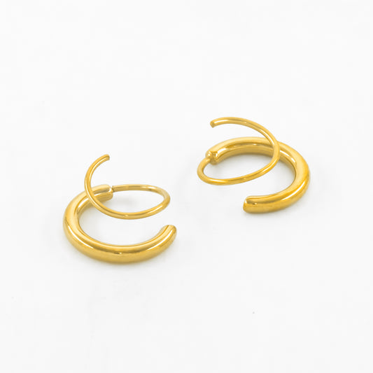 Gold Plated Twin & Trick Hoop